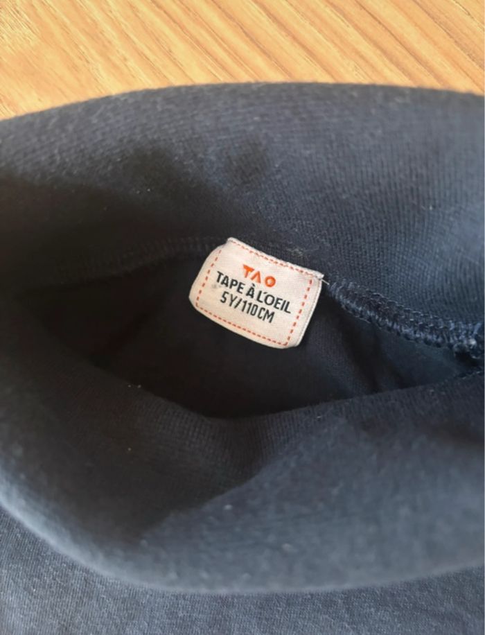 Sous pull bleu marine TAO garçon 5 ans - photo numéro 2