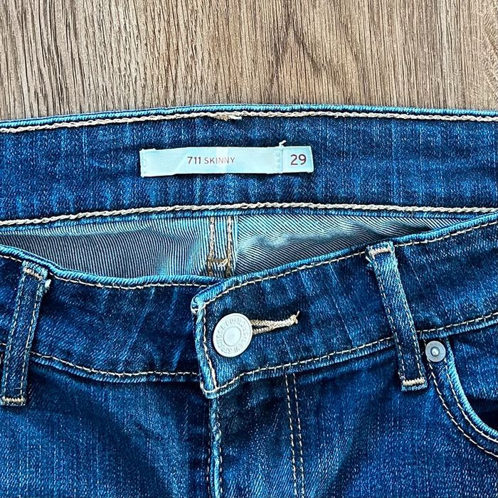 Jean/pantalon bleu Levi's 711 Skinny pour femme, taille, W 29 L 32 (38 taille française) - photo numéro 7