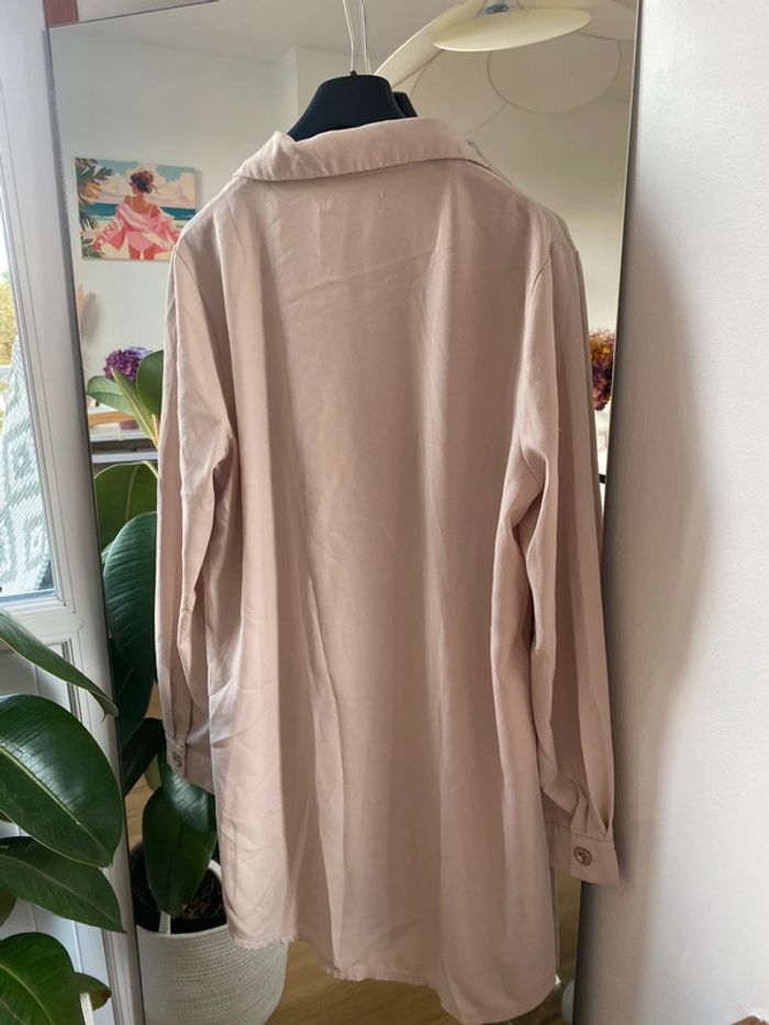 Robe chemise rose pale - photo numéro 2