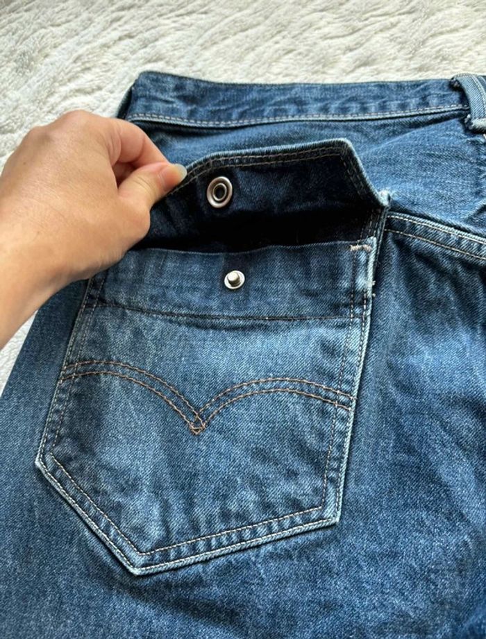 Jean Levi’s 569 loose Straight droit ample homme W33 L30 Made in Mexico bleu foncé L/44 Vintage Y2K - photo numéro 16
