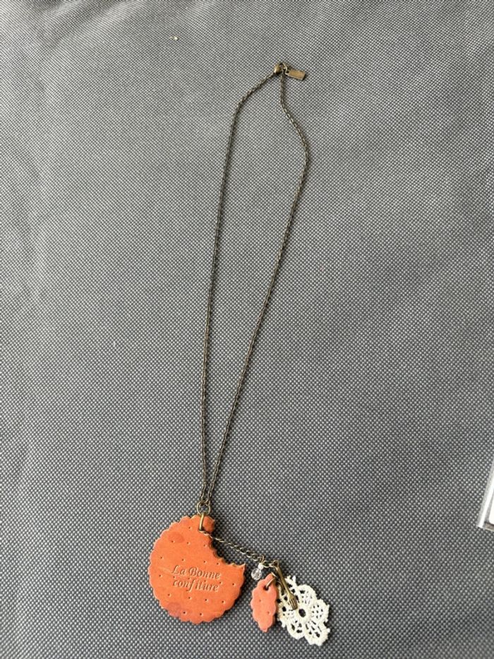 Collier sautoir Misako biscuit