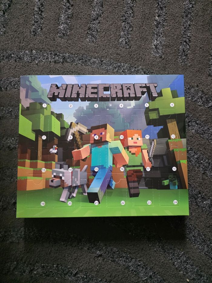 Calendrier de l'avent minecraft 24 cases de minecraft