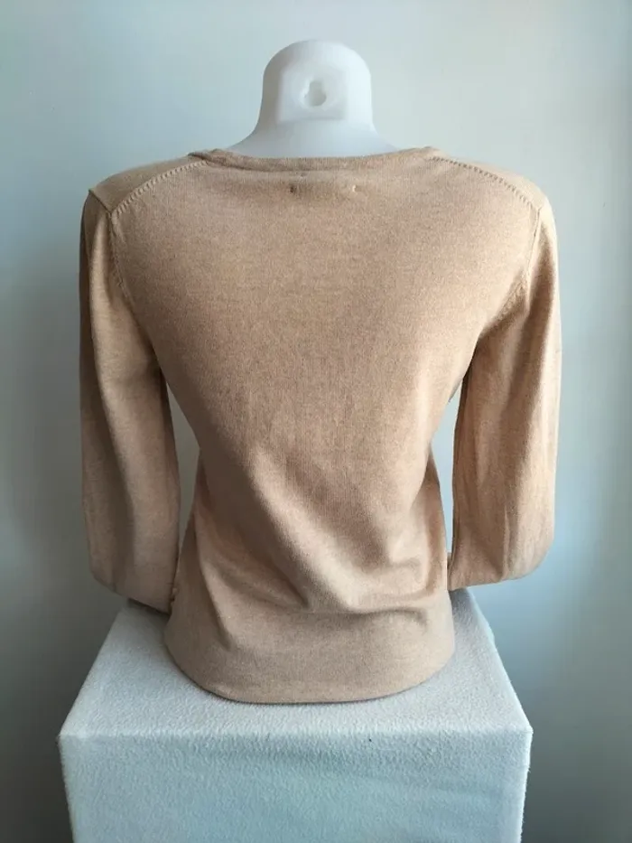 Pull Femmes Col V 100% Coton - Tommy Hilfiger - Taille M - photo numéro 5