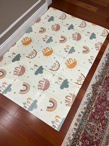 Tapis de jeu en mousse pour bébé pliable et réversible Taille 120x180x1cm