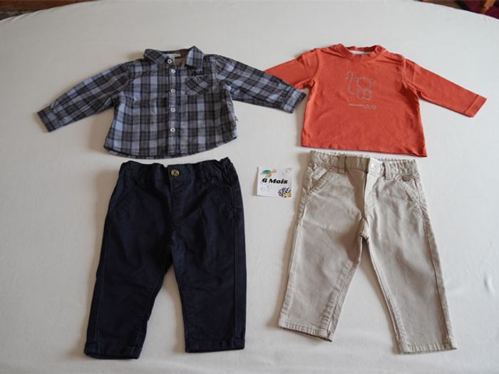 Lot n°5 Vêtements Obaibi/Kiabi 6 mois : 5 pantalons + 5 hauts - photo numéro 3