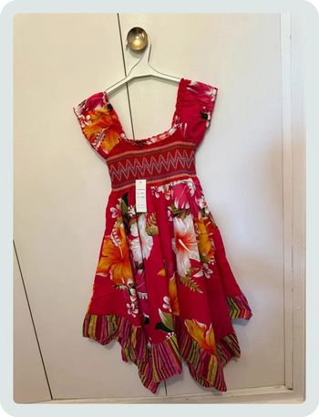 Robe à fleurs rose