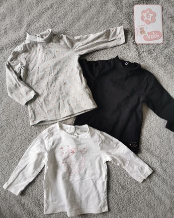 Lot 3 t-shirts ML Orchestra 6 mois