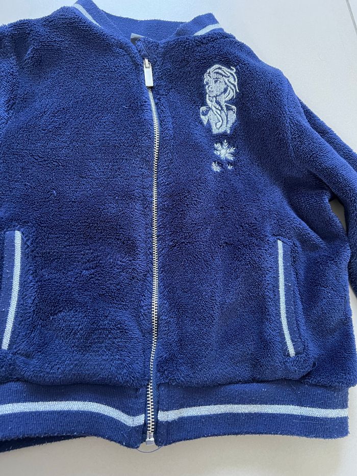 Gilet fille bleu 4 ans