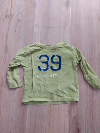 T-shirt manches longues Grain de blé 18M vert