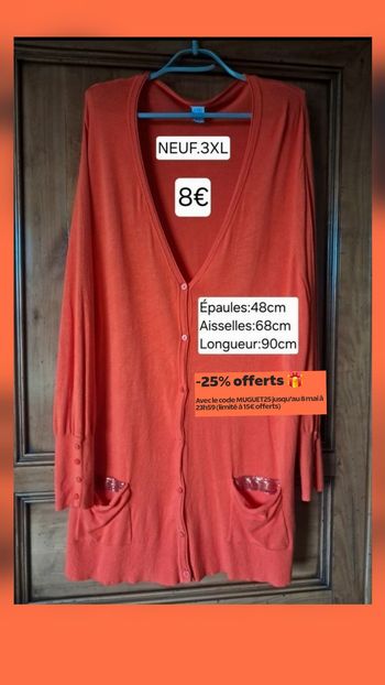 Cardigan long NEUF pour femme taille 3XL 