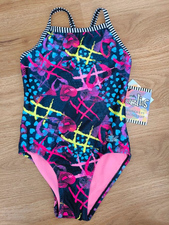 Maillot de bain une pièce Dolphin Taille 14 ans Protection UV Neuf