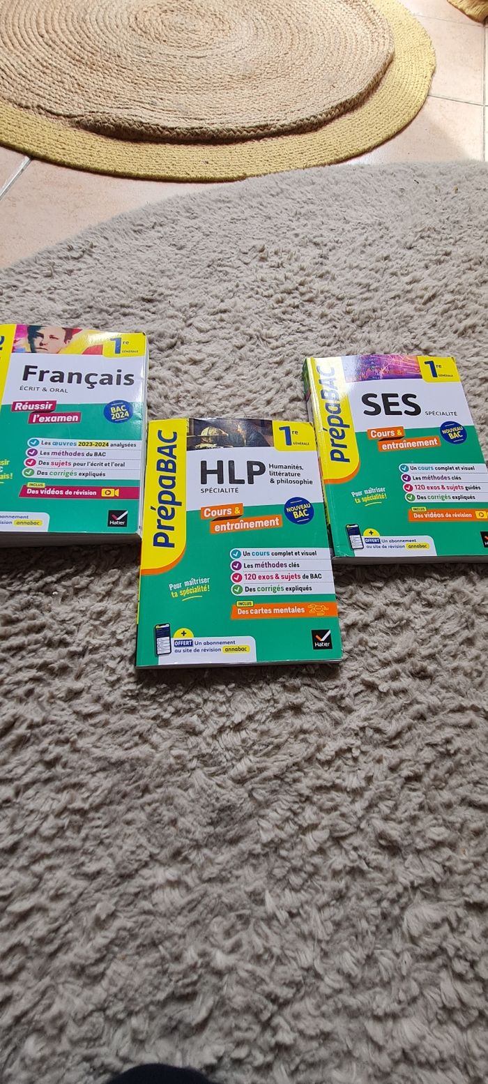 Prebac 1ère français,SES,HLP