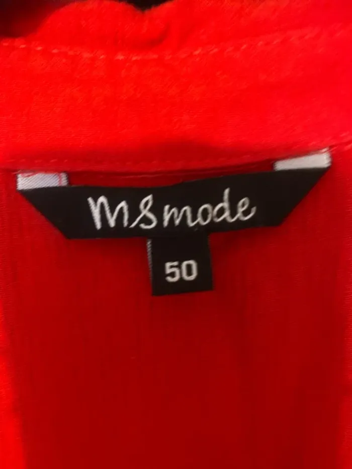 tunique longue fendu rouge 50 M&S mode - photo numéro 6