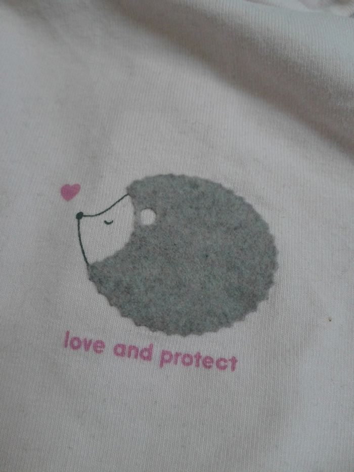 Body bodie bébé fille 12 mois rose col montant roulé hérisson obaibi - photo numéro 2