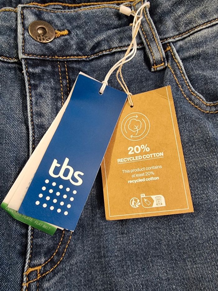 TBS Jean Homme coton recyclé indigo Benjipar * taille 46 * - photo numéro 6