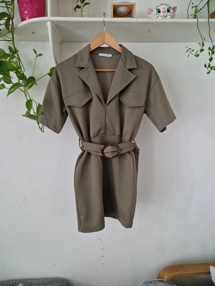 Robe chemise verte
