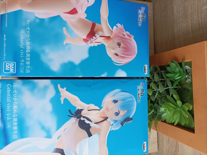 Lot 2 figurines Rem et Ram Re Zero banpresto celestial vivi Bandai - photo numéro 6