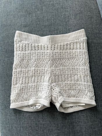 Short blanc en crochet Zara 