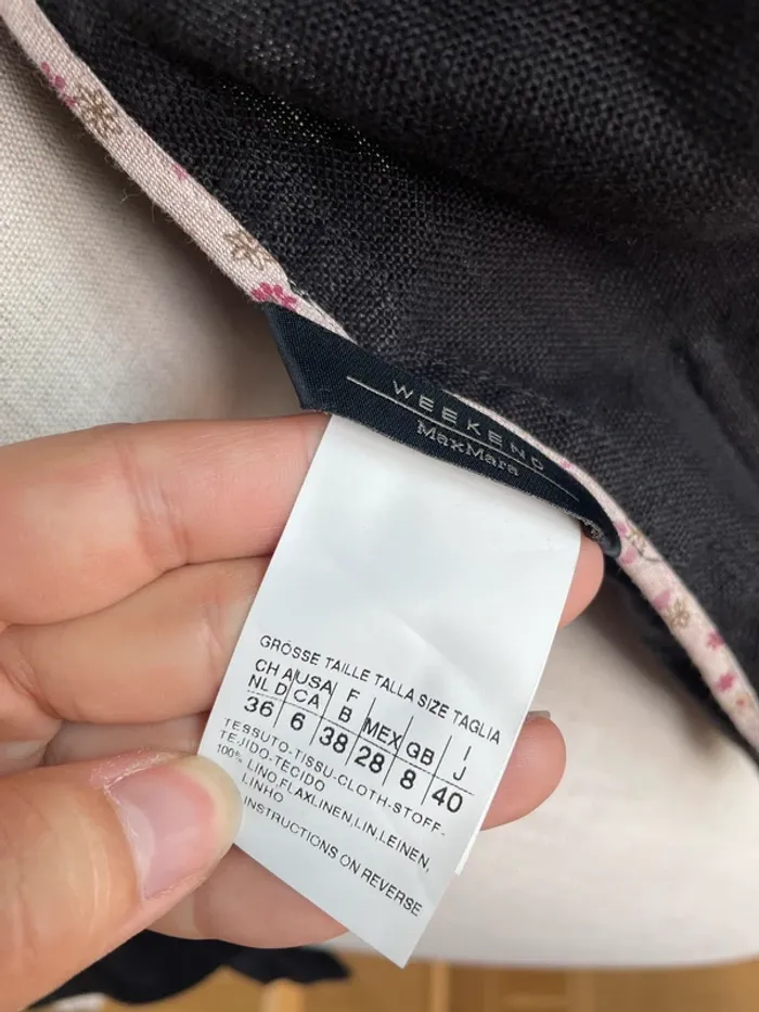 Veste noire croisée Weekend Max Mara ceinturée - photo numéro 8
