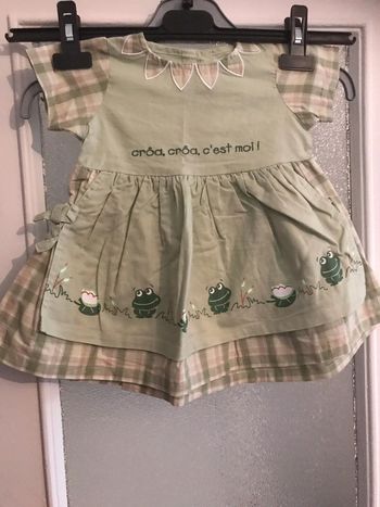 robe fille vert grenouille les petis calins