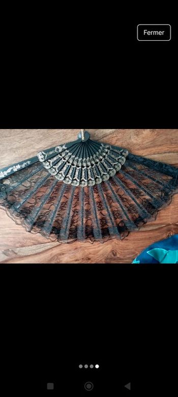 Éventail sexy dentelle noire : idée cadeau 🎁