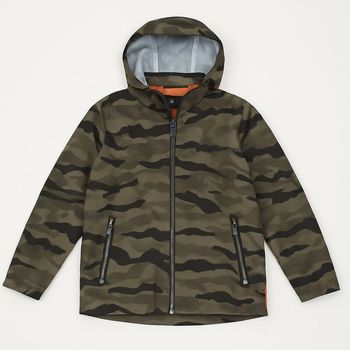 Veste camouflage imperméable à capuche homme