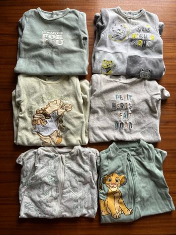 Lot de 6 pyjamas + 6 bodys – Taille 3 mois
