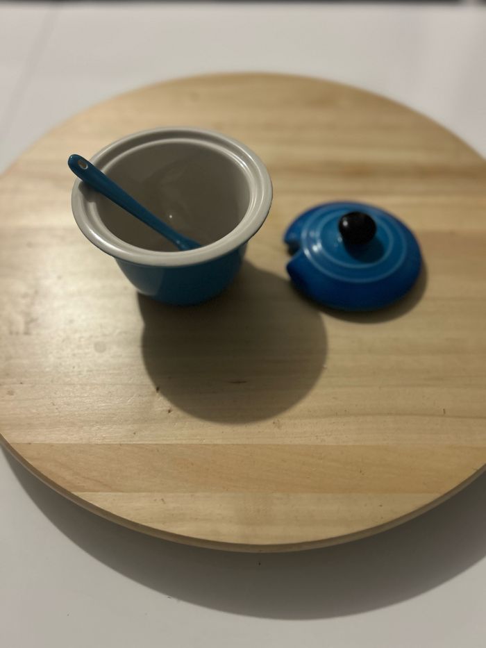 Contenant de présentation céramique bleu - photo numéro 3