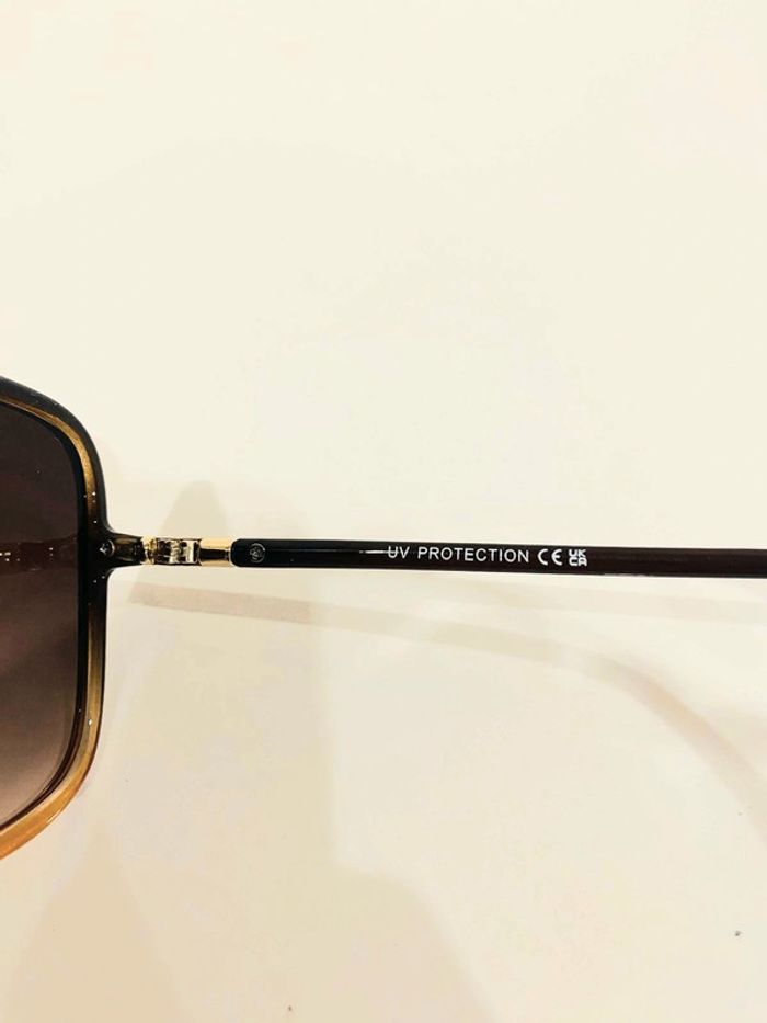 Lunette de soleil femme carrée marron dégradés UV protection catégorie 3 - photo numéro 5