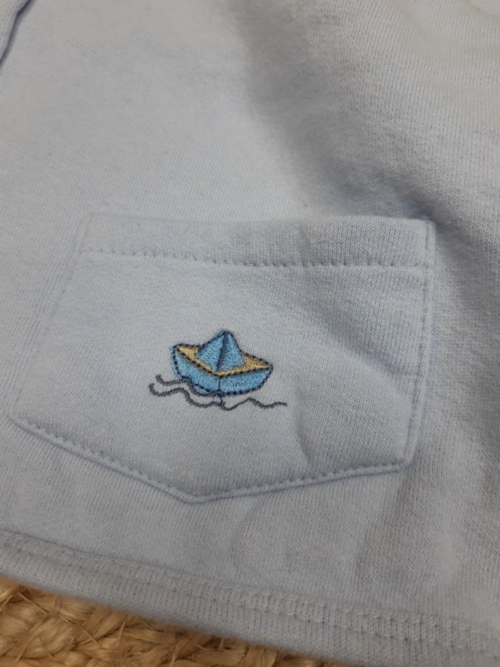 Gilet boutonné bleu - photo numéro 3