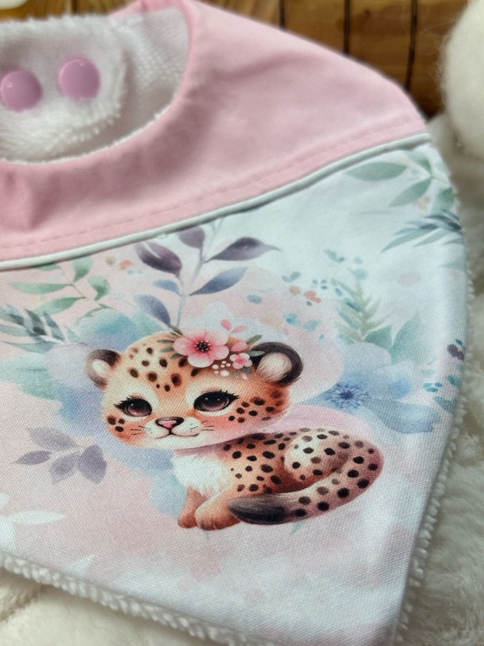 Bavoir naissance fille savane - photo numéro 2