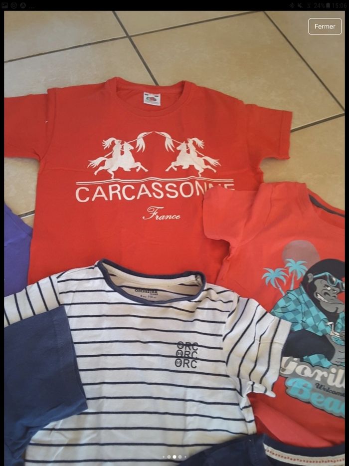 Tshirt manches courtes garçon 5 ans 2€ piece - photo numéro 4
