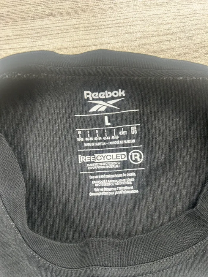 T-shirt Reebok noir homme logo vintage sport training gym casual streetwear L - photo numéro 6