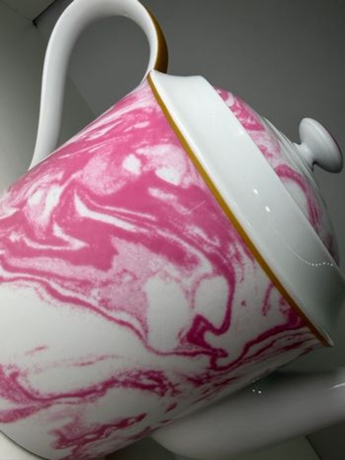 Théière Magique RICE - Effet Marbré Rose & Or - photo numéro 4