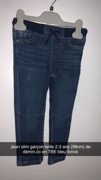 Jean slim garçon taille 98cm