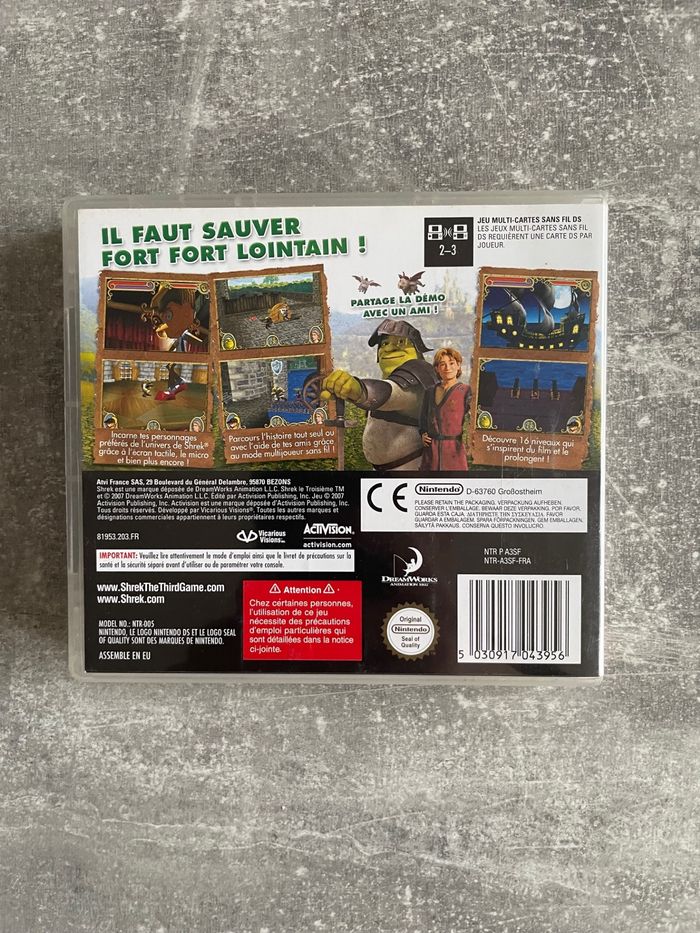 Jeu pour Nintendo DS, Shrek le troisième en français. - photo numéro 3