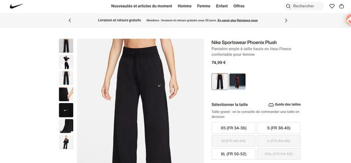 Pantalon Ample Taille Haute Nike Sportswear Phoenix Plush - photo numéro 20