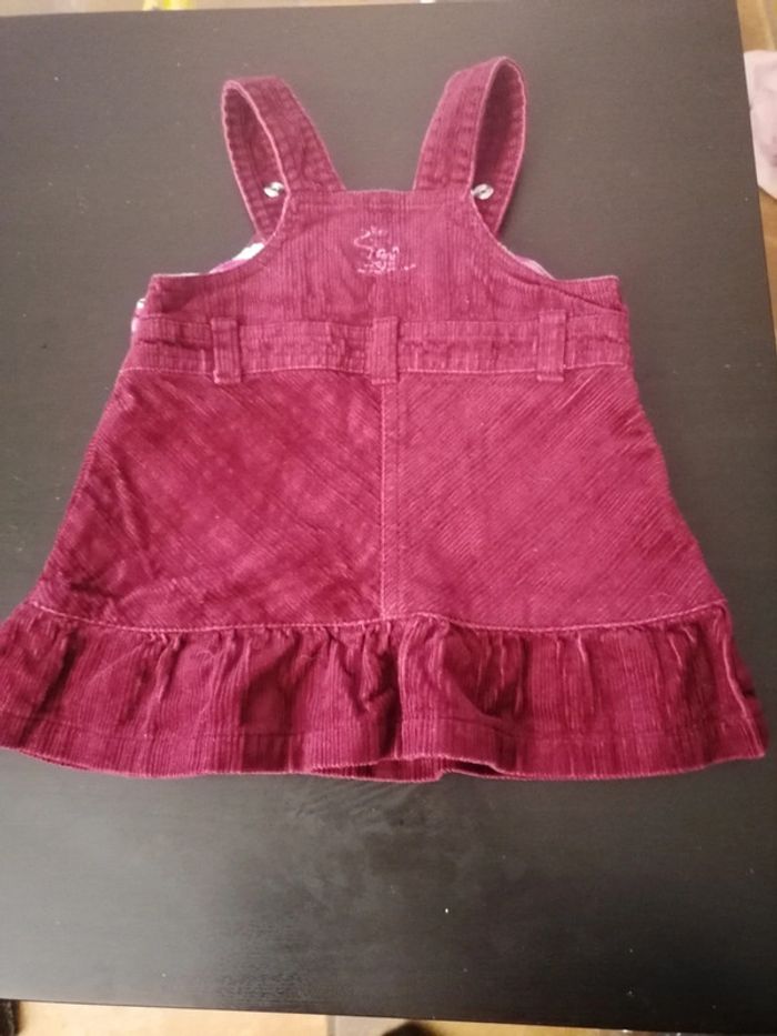 Robe hiver bébé fille velour bordeaux Snoopy - photo numéro 2