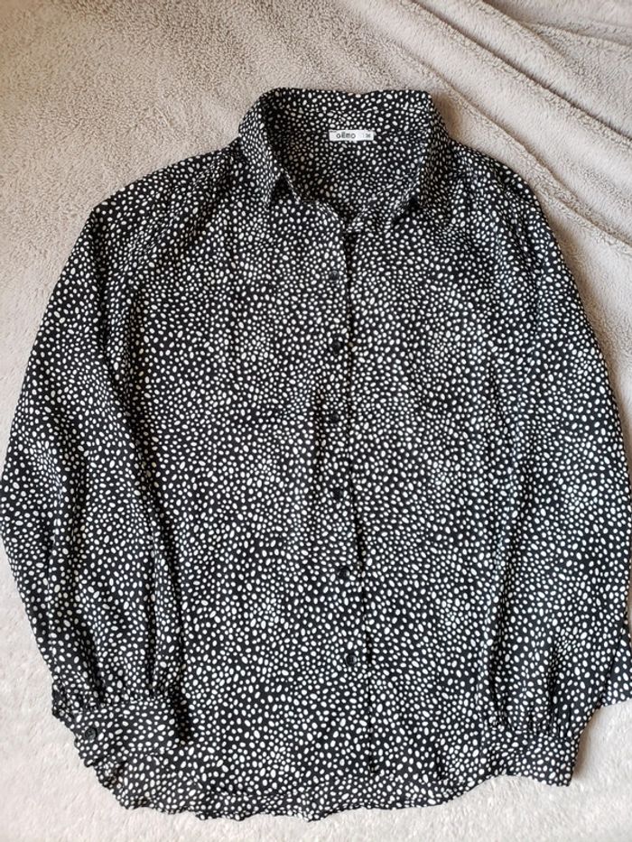 Chemisier fluide noir et blanc taille 36 - photo numéro 3