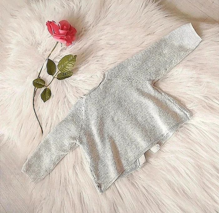 Gilet bébé en coton gris clair Obaibi 6 mois 68 cm - photo numéro 2