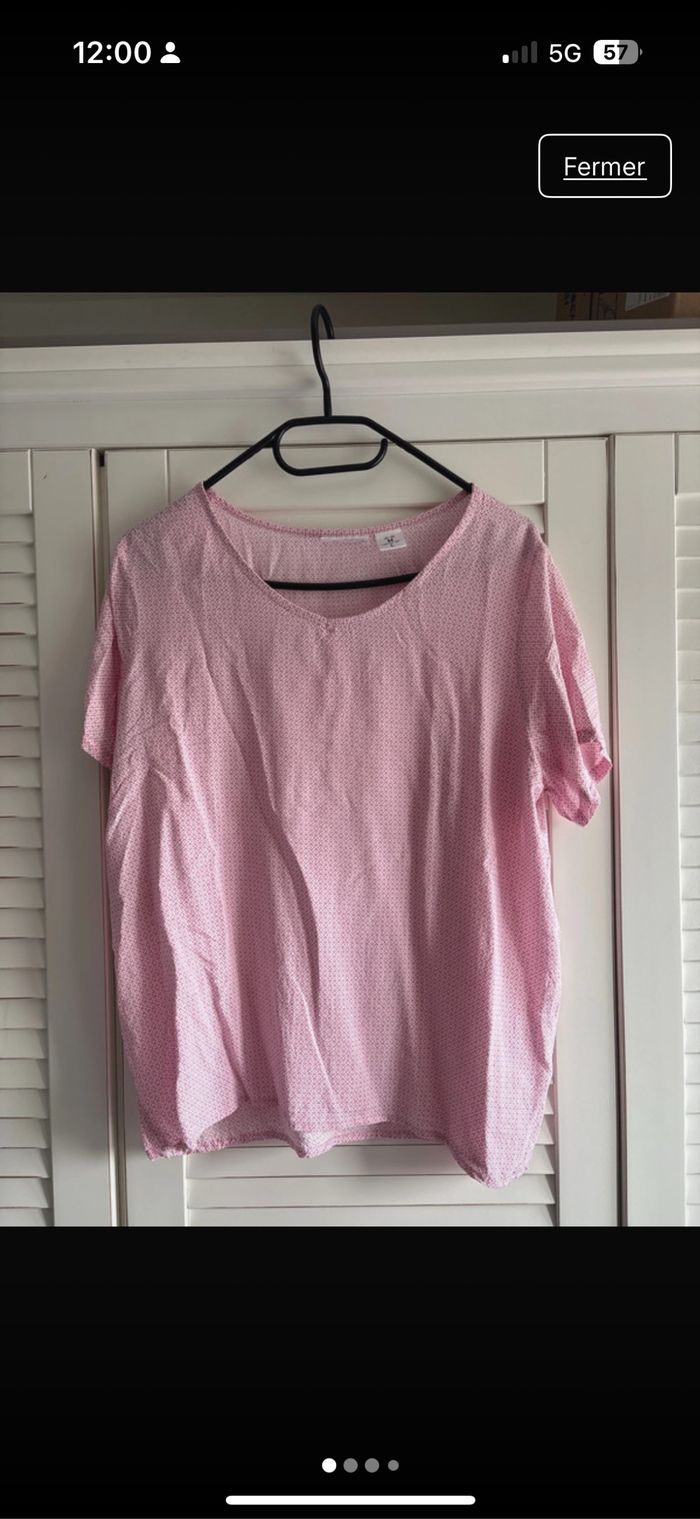 Tee shirt fluide rose