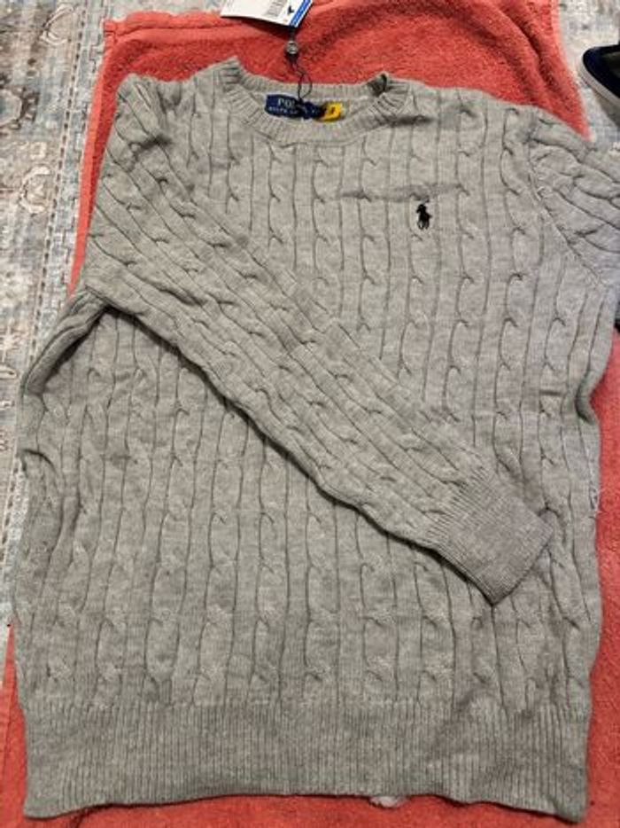 Pull Ralph Lauren gris taille s - photo numéro 2