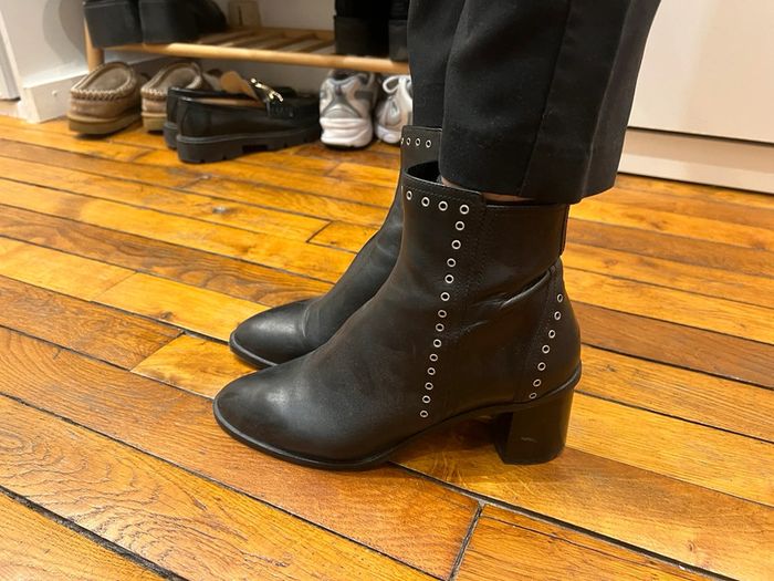 Bottines Minelli t39 cuir - photo numéro 3