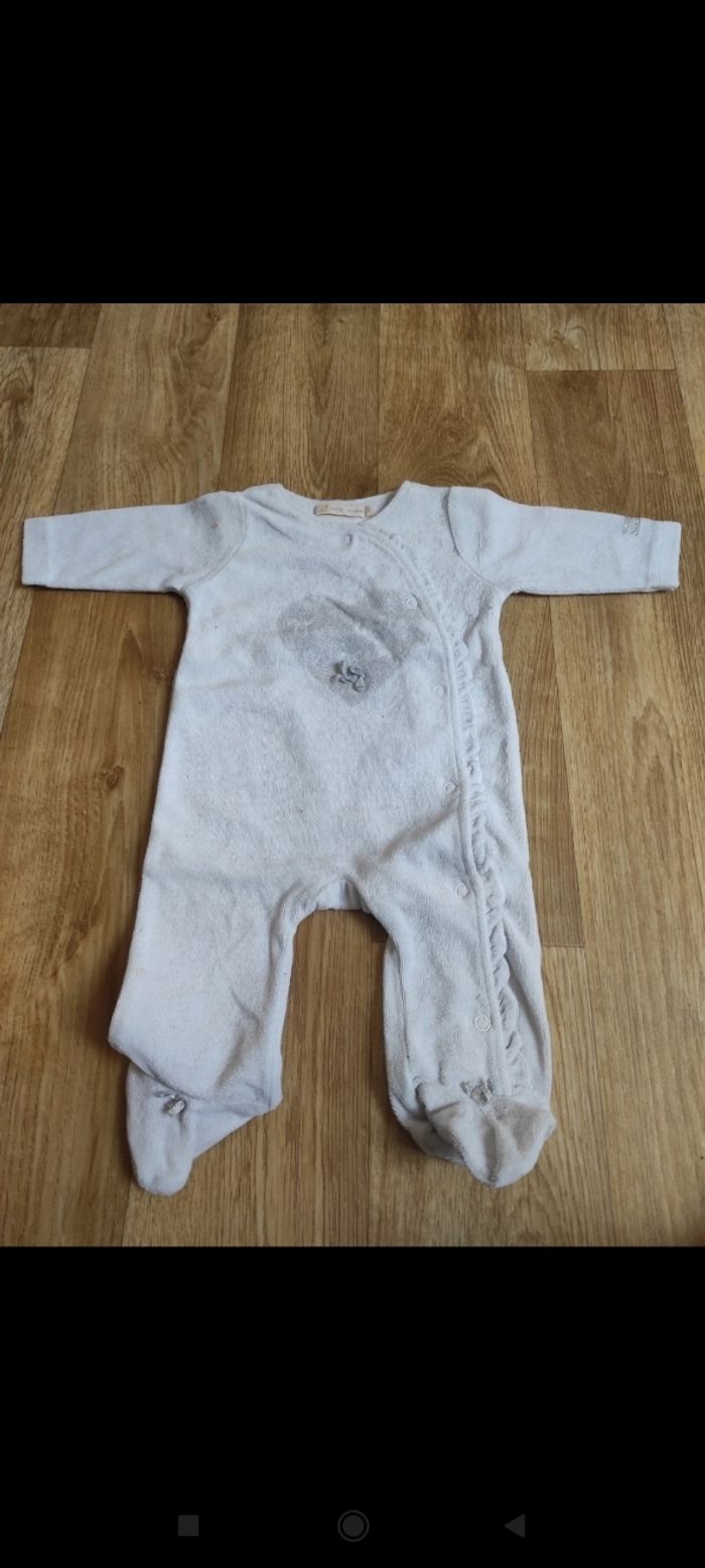 Lot 4 pyjamas bébé fille blanc - photo numéro 2