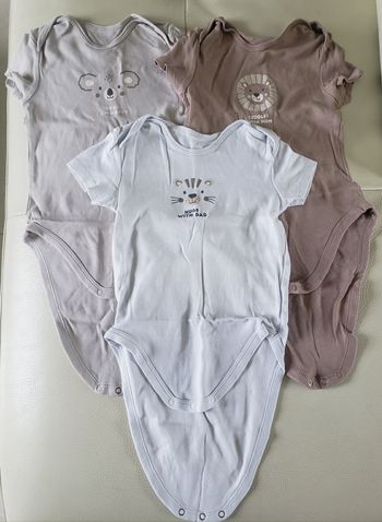 Lot de 3 bodys manches courtes 3ans