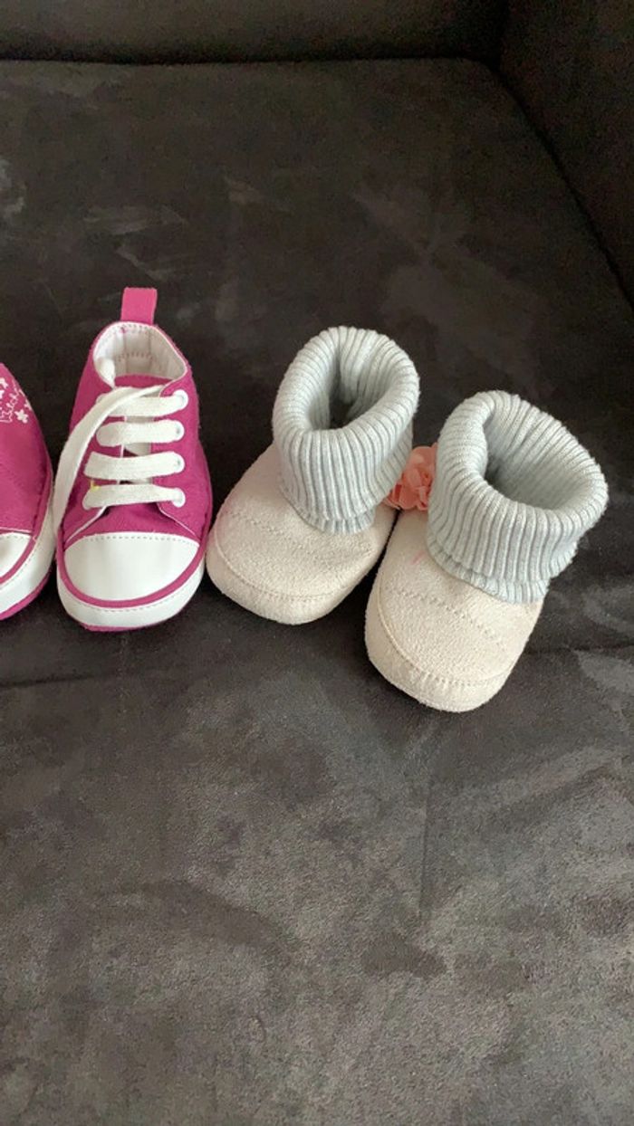 Lot 3 paires chaussons chaussures fille - photo numéro 4