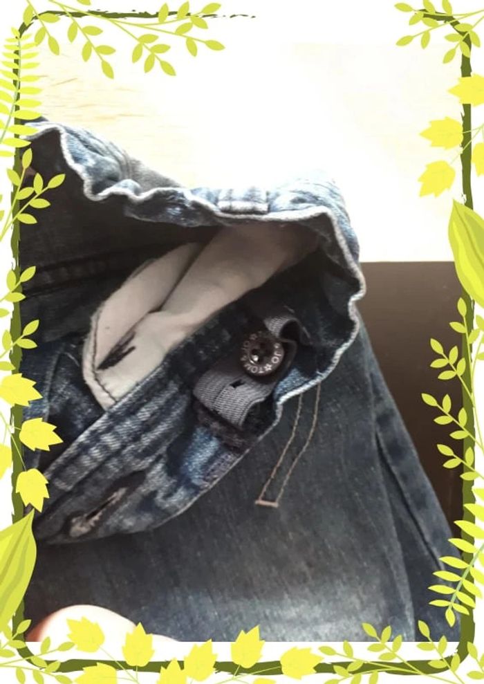 Jeans taille ajustable effet usé 6ans - photo numéro 6