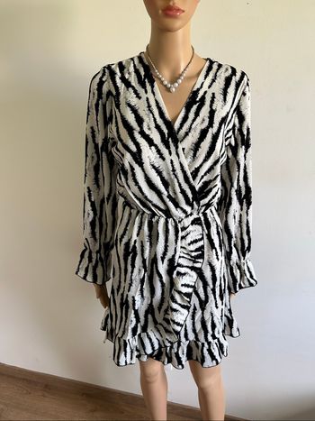 Robe imprimée à manches longues Flamant Rose taille M jamais portée