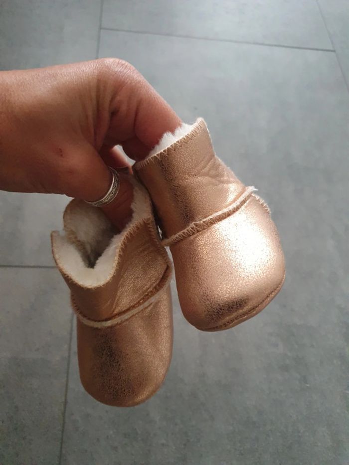 Bottines fourrées chaussures bébé 0-3mois - photo numéro 3