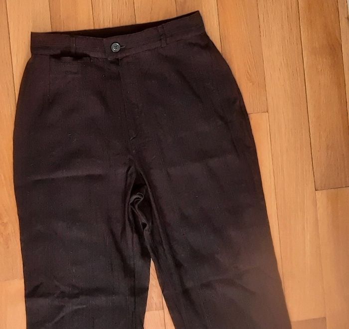 Pantalon noir rayé Taille 40 - photo numéro 2